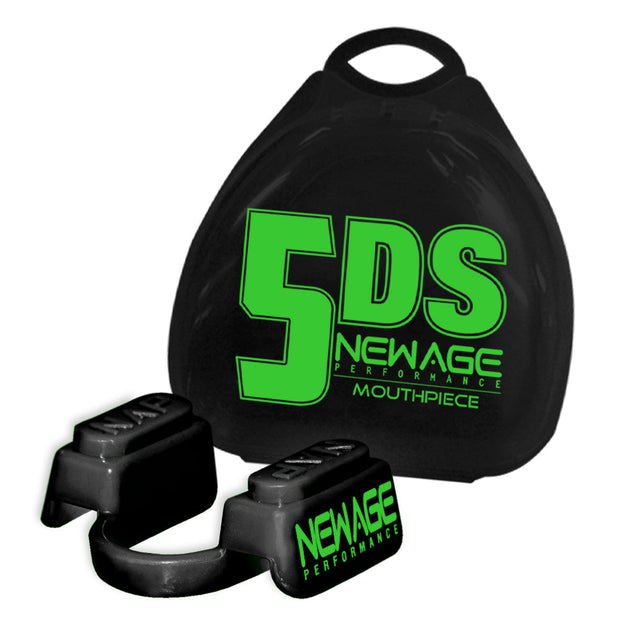 Black 5DS Mouthpiece with a black carrying case behind it