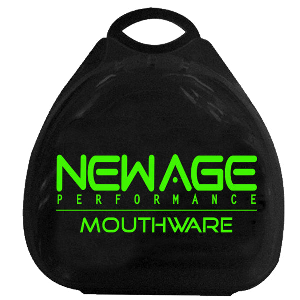 Protective mouthpiece carrying case, designed to secure and store mouthpieces for sports and dental hygiene.