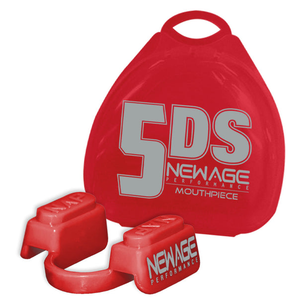Red 5DS Mouthpiece with a red carrying case behind it
